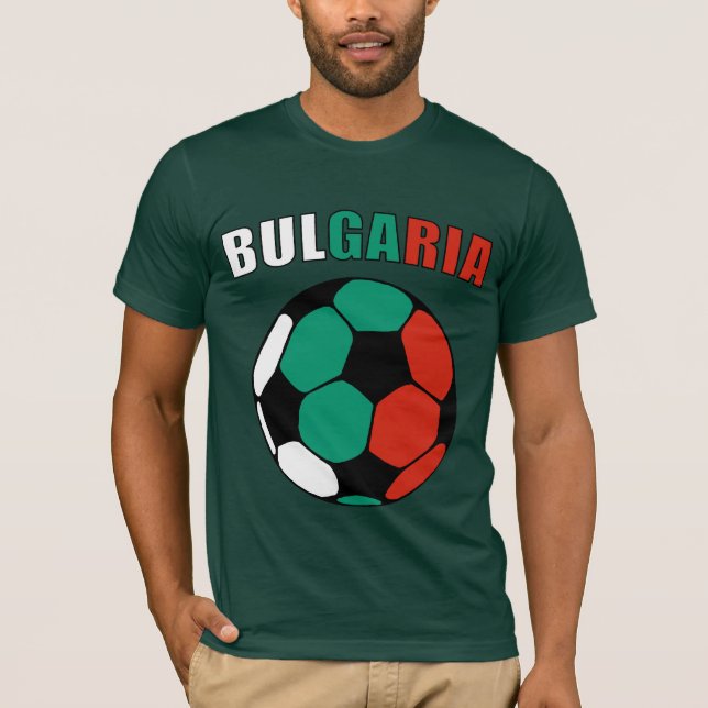 Bulgarien Footy (mörk) T Shirt (Framsida)
