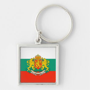 Bulgarien Fyrkantig Silverfärgad Nyckelring