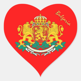 Bulgarien Heart Sticker, patriotisk bulgarisk Flag Hjärtformat Klistermärke