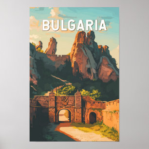 Bulgarien Illustration Resa Konst Vintage Poster