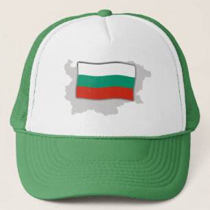 Bulgarien Karta och Flagga Keps