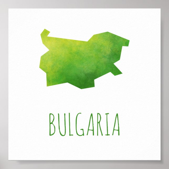 Bulgarien Karta Poster (Framsidan)