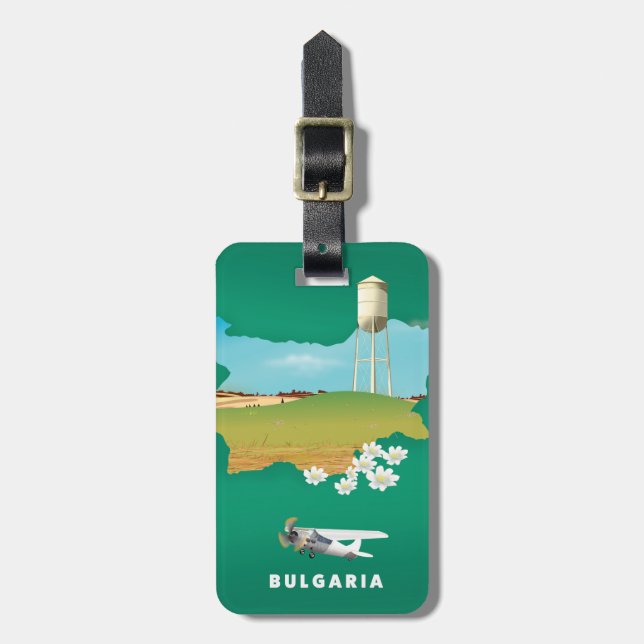 Bulgarien kartoreseutryck bagagebricka (Vertikal Framsida)