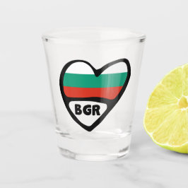 Bulgarien Land Code Flagga Heart, BGR