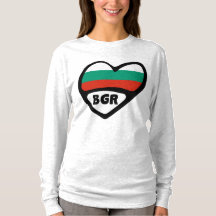 Bulgarien Land Code Flagga Heart, BGR