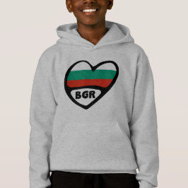 Bulgarien Land Code Flagga Heart, BGR T Shirt