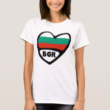 Bulgarien Land Code Flagga Heart, BGR
