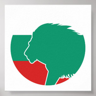 Bulgarien Lejona bulgariska nationella Flagga Poster