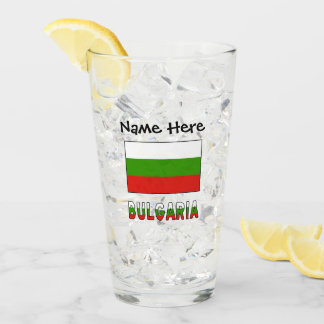 Bulgarien och Bulgariens flagga Personlig Glaskopp