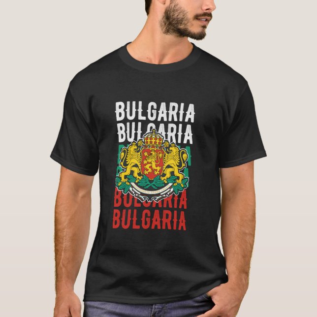 Bulgarien Pride Vapen Vintage T Shirt (Framsida)