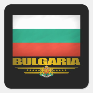 Bulgarien-Pridet Fyrkantigt Klistermärke