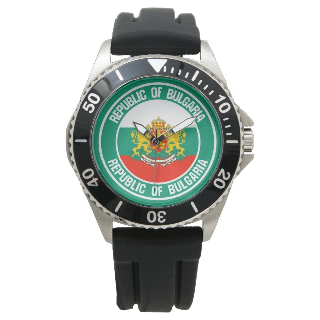 Bulgarien Round Emblem Armbandsur (Framsida)