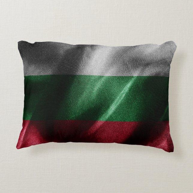 Bulgarien silke flagga prydnadskudde (Baksidan)