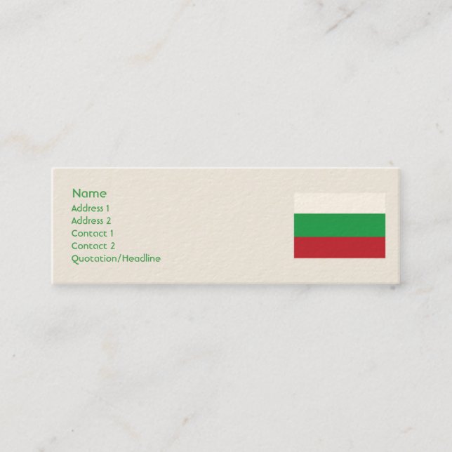 Bulgarien - smala mini visitkort (Framsida)