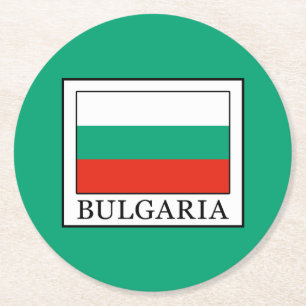 Bulgarien Underlägg Papper Rund