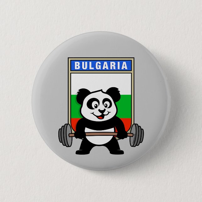 Bulgarien Weightlyftande Panda Knapp (Framsida)