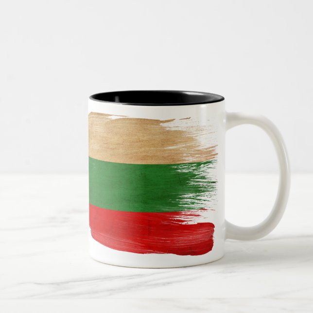 Bulgarienflaggamugg Två-Tonad Mugg (Höger)