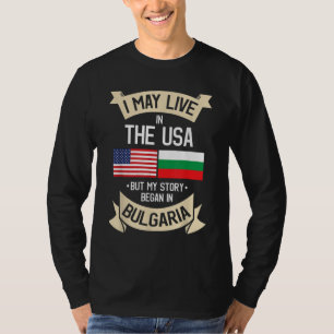 Bulgariens amerikanska Flagga USA Bulgariska rotgå T Shirt