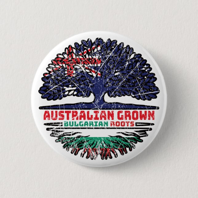 Bulgariens australiska Australiens Träd-rötter Knapp (Framsida)