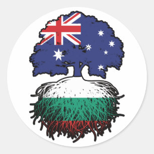 Bulgariens australiska Australiens Träd-rötter Runt Klistermärke