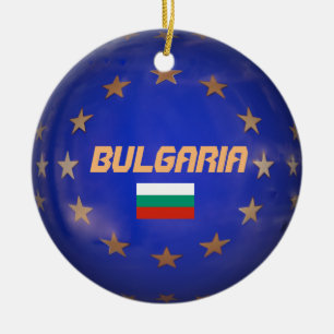 Bulgariens europeiska cirkel - prydnad julgransprydnad keramik