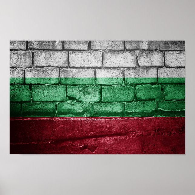 Bulgariens flagga poster (Framsidan)