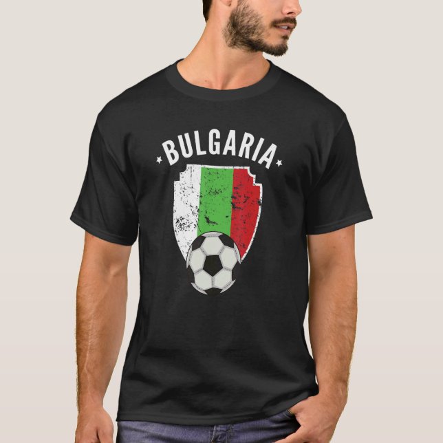 Bulgariens fotbollsspelare Bulgarien Flagga T Shirt (Framsida)