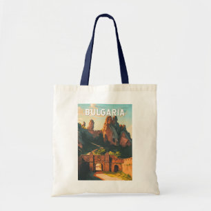 Bulgariens illustration Travel Art-Vintage Tygkasse