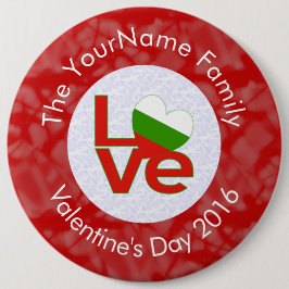 Bulgariens Röda KÄRLEK Flagga-Personlig Knapp