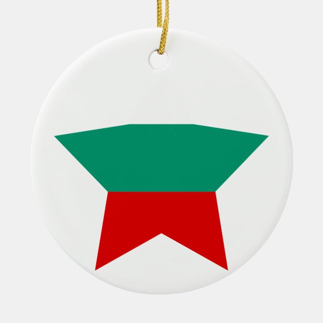 Bulgarienstjärna Julgransprydnad Keramik (Framsidan)