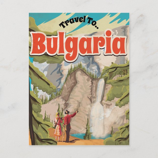 Bulgarient resaaffisch från förr vykort (Framsida)