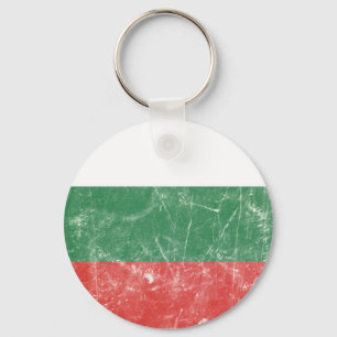 Bulgarisk flagga för vintage nyckelring