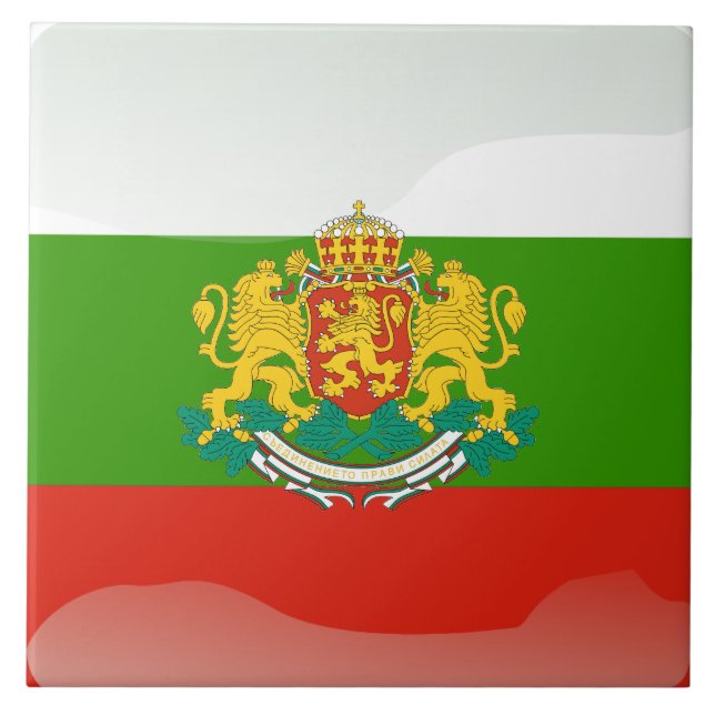 Bulgarisk flagga kakelplatta (Framsidan)
