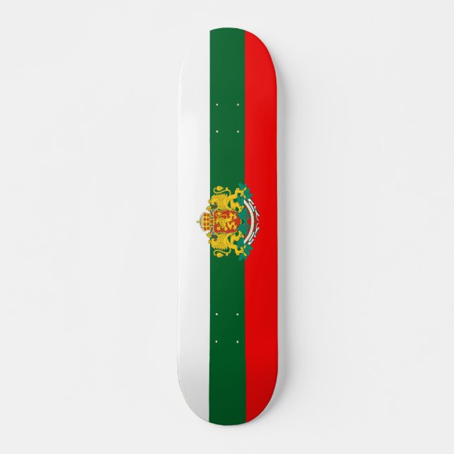 Bulgarisk flagga mini skateboard bräda 18,5 cm (Framsida)