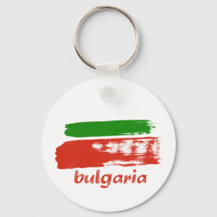 Bulgarisk grungeflaggadesign nyckelring