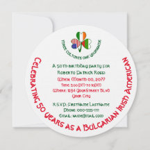 Bulgarisk irländsk USA Shamrock födelsedag 