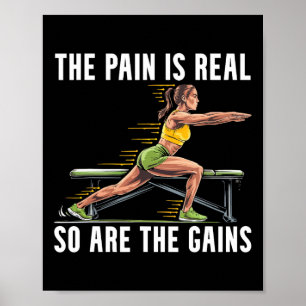 Bulgarisk knäböj träning bodybuilding fitness arbe poster