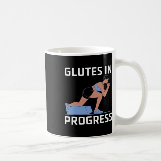 Bulgarisk knäböj träning kroppsbyggande fitness ar kaffemugg (Höger)