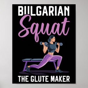 Bulgarisk knäböj träning kroppsbyggande fitness ar poster