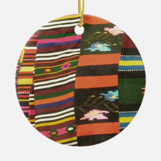 Bulgarisk matta/Cherga Julgransprydnad Keramik (Framsidan)