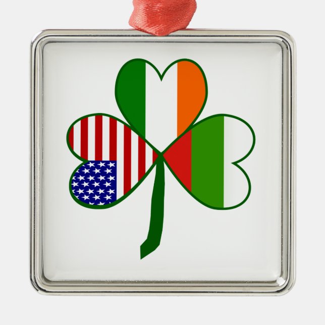 Bulgarisk Shamrock Julgransprydnad Metall (Framsidan)