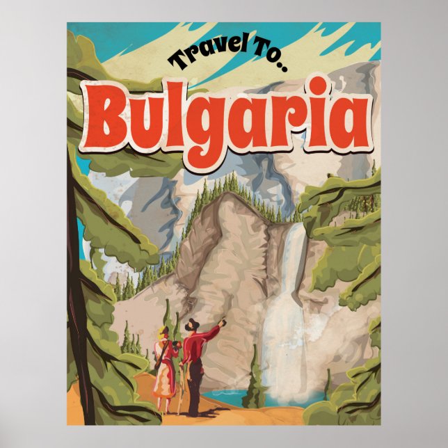 Bulgarisk Vintage Resa Affisch (Framsidan)