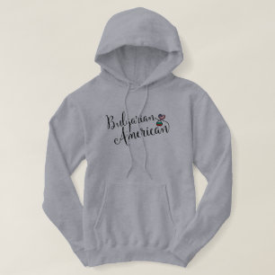 Bulgariska amerikanska Entwated Hearts Hoodie