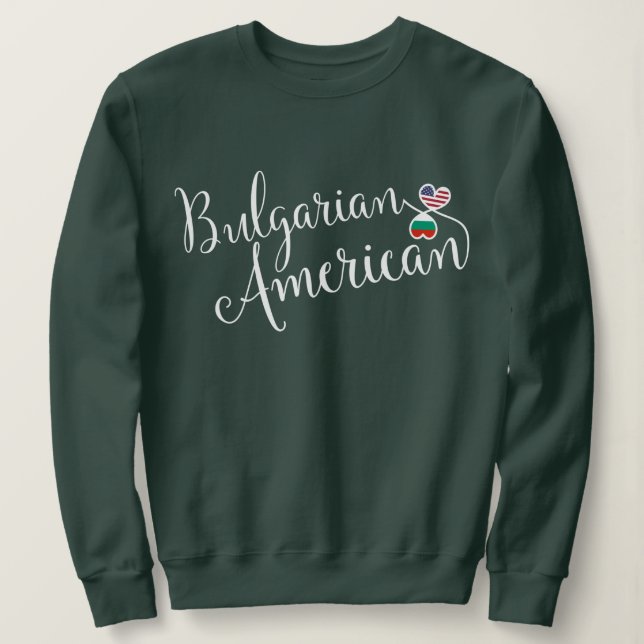 Bulgariska amerikanska entwated Hearts Sweatshirt Tee Shirt (Design framsida)