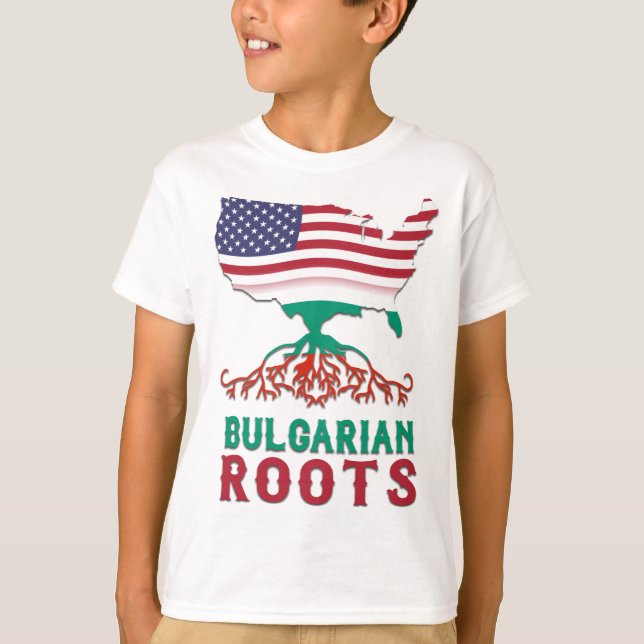 Bulgariska amerikanska rötter Tee Shirt (Framsida)