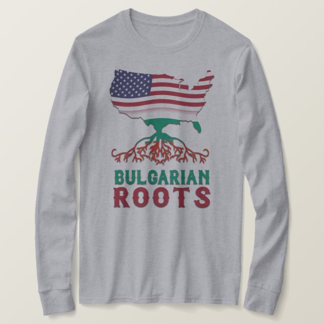 Bulgariska amerikanska rötter tee shirt (Design framsida)