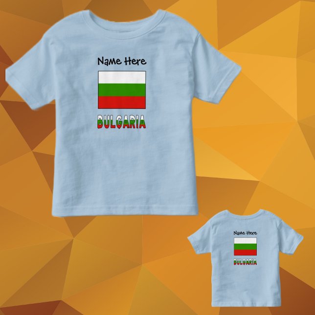 Bulgariska Flagga Bulgarien Personlig Småbarn T-sh T Shirt (Skapare uppladdad)