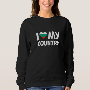 Bulgariska Flagga Heart I Kärlek My Land Bulgarien T Shirt