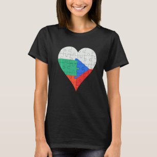 Bulgariska Flagga Heart T Shirt