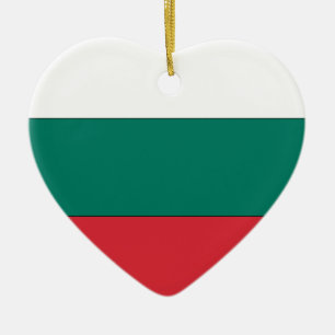 Bulgariska Flagga Julgransprydnad Keramik